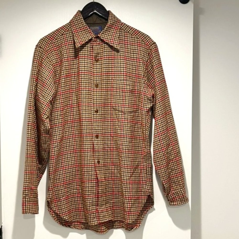 Pendleton Checkered Button Down Shirt M - image 1